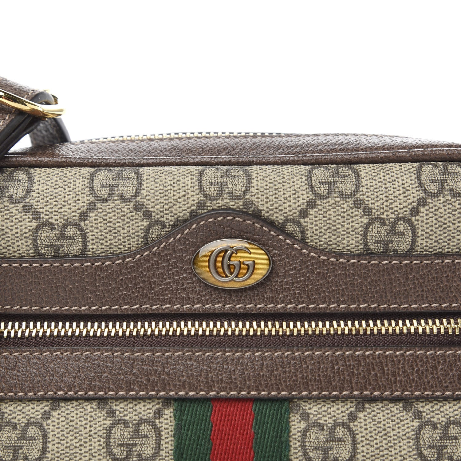 Gucci GG Supreme Monogram Web Mini Ophidia Shoulder Bag Brown 10 of 10