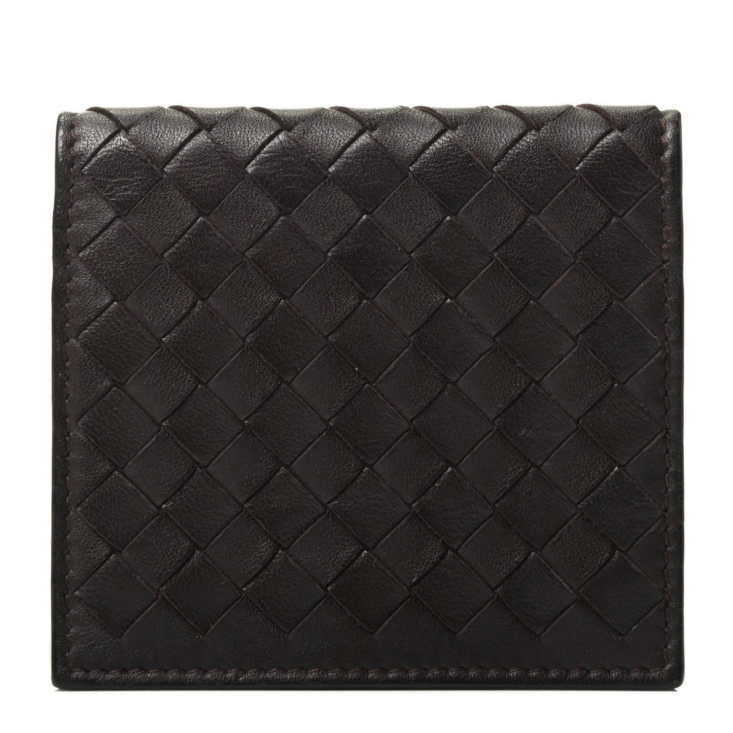Nappa Intrecciato Card Holder Ebano