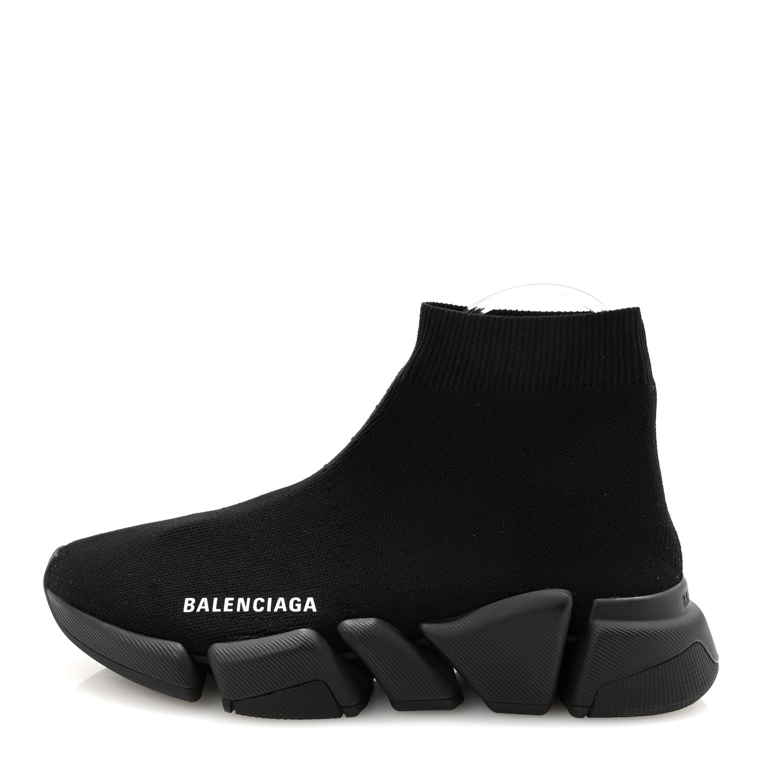 Balenciaga Technical 3D Recycled Knit Womens Speed 2.0 Sneakers 37 Monocolor Black 1 of 9
