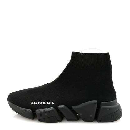 Balenciaga Technical 3D Recycled Knit Womens Speed 2.0 Sneakers 37 Monocolor Black 1 of 9