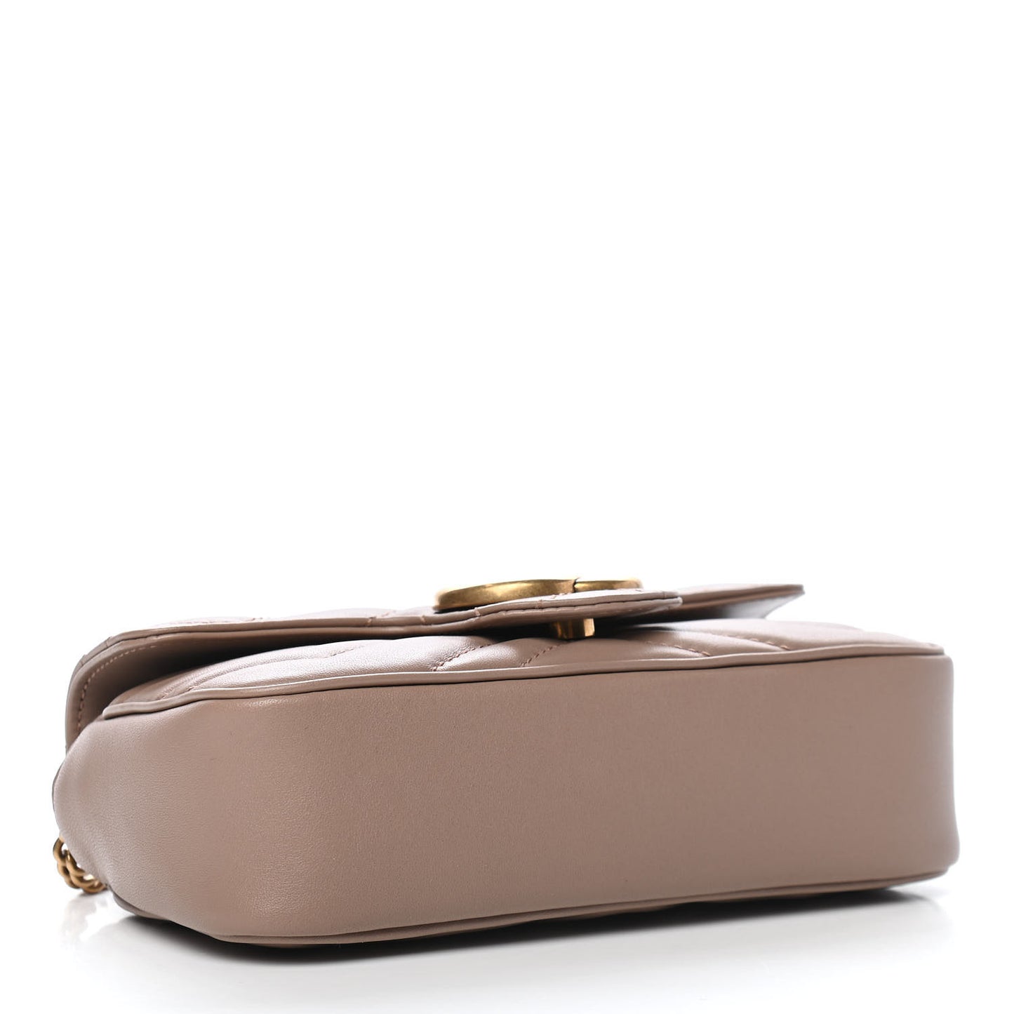 Calfskin Matelasse Super Mini GG Marmont Shoulder Bag Porcelain Rose