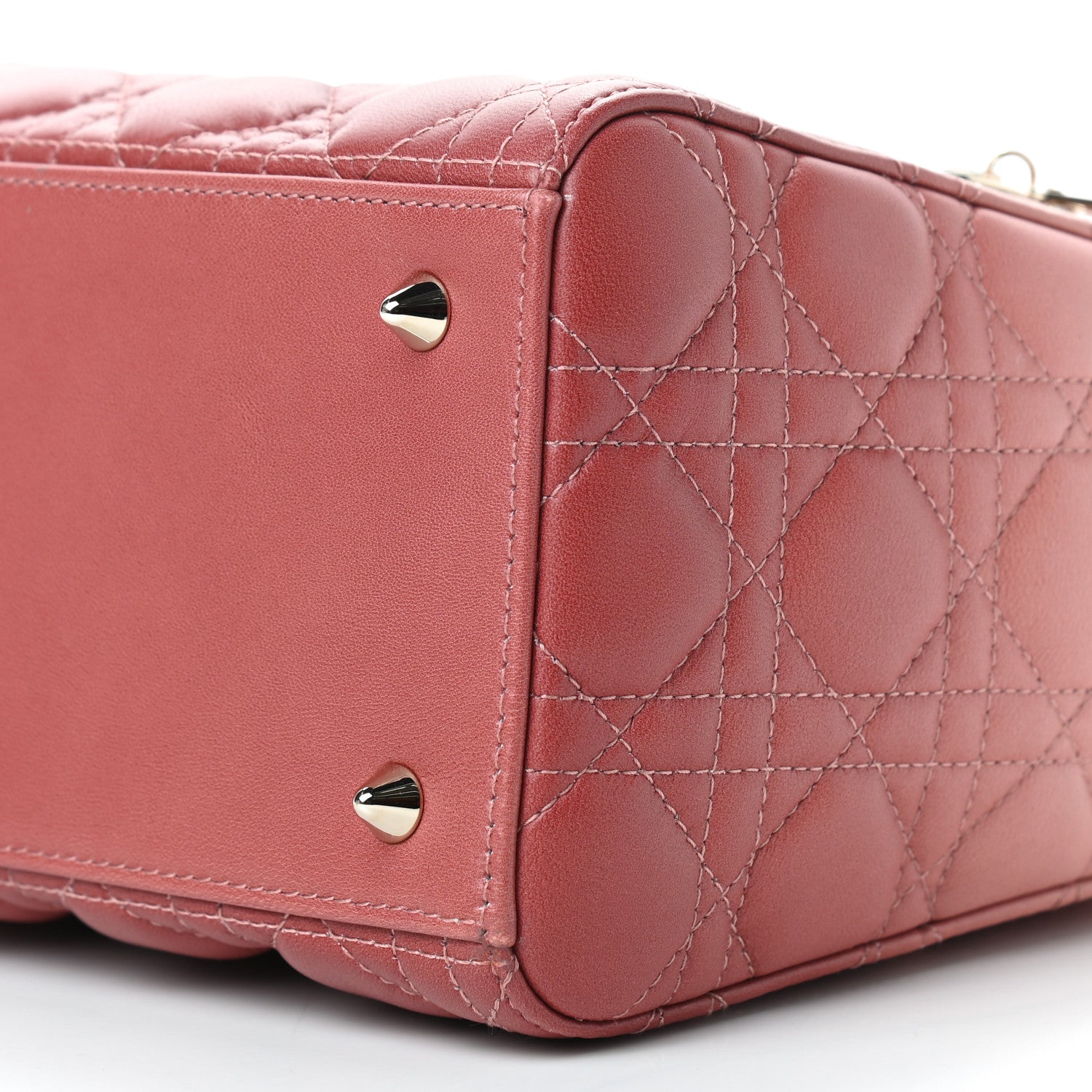 Christian Dior Lambskin Cannage Gradient Medium Lady Dior Pink 9 of 9