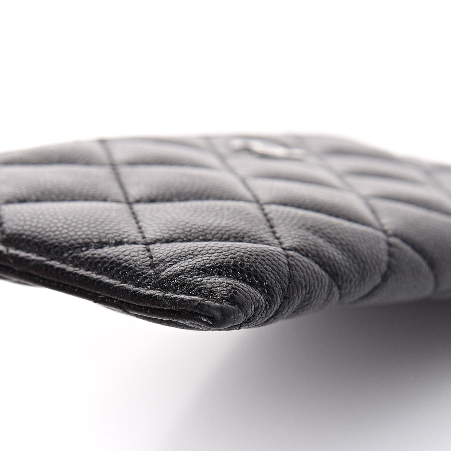 Chanel Iridescent Caviar Quilted Classic Zip Pouch Black 8 of 13