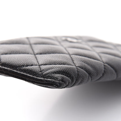 Chanel Iridescent Caviar Quilted Classic Zip Pouch Black 8 of 13