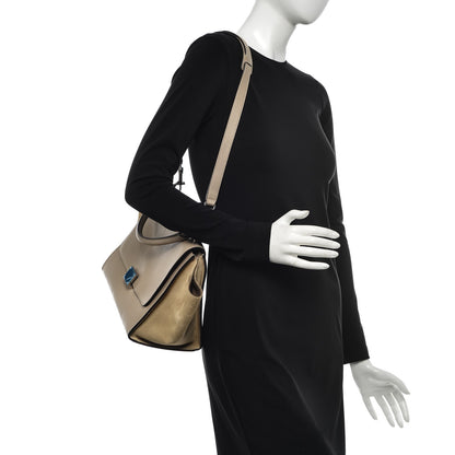 Celine Drummed Calfskin Suede Small Trapeze Dune 2 of 8