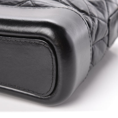 Chanel Aged Calfskin Quilted Small Gabrielle Hobo Black 9 of 9