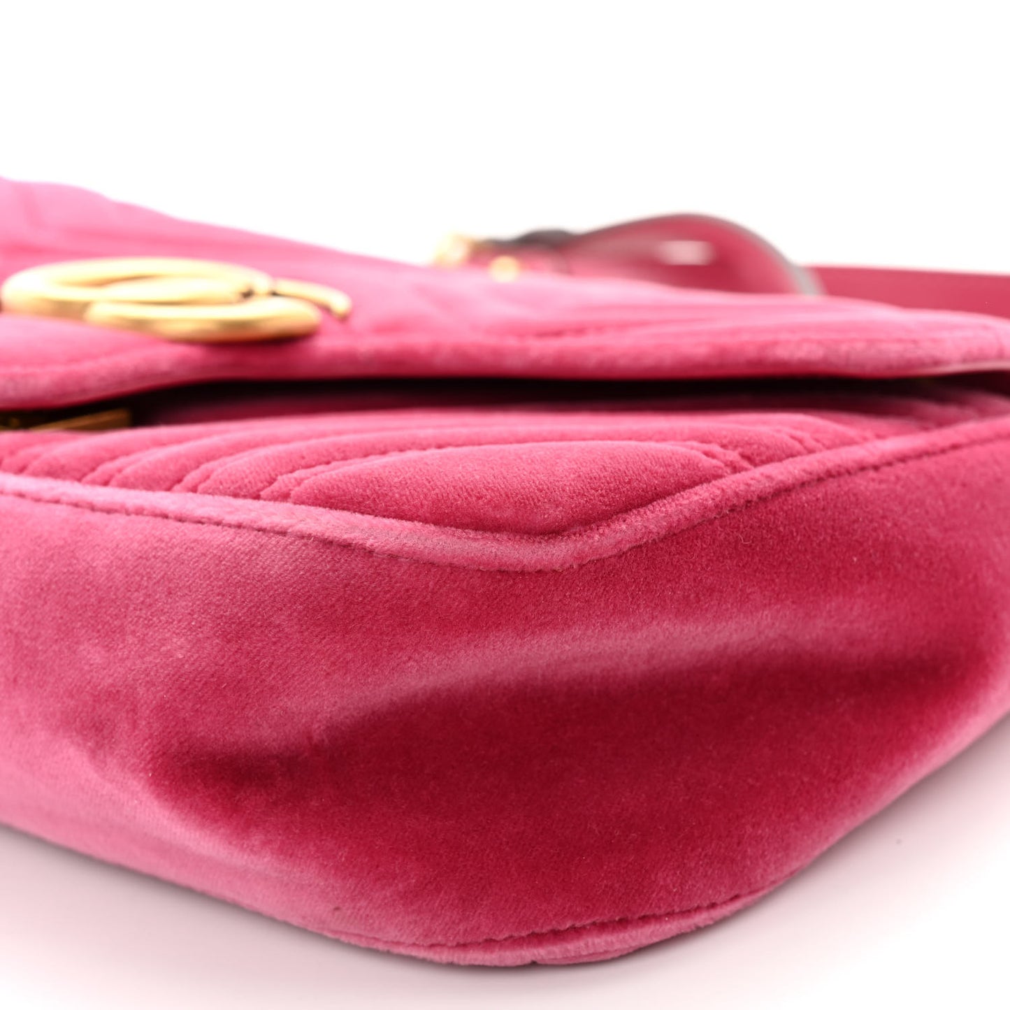 Velvet Matelasse Small GG Marmont Shoulder Bag Light Raspberry Rose
