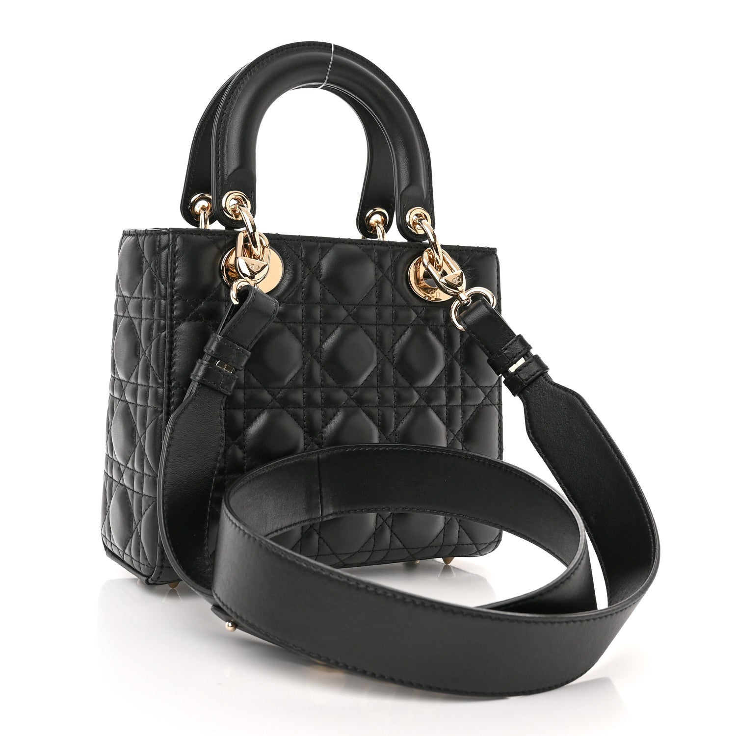 Christian Dior Lambskin Cannage Small My ABCDior Lady Dior Black 3 of 12