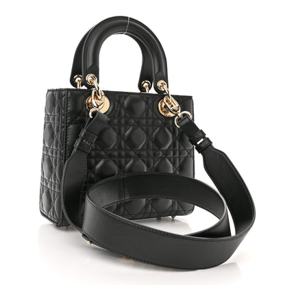 Christian Dior Lambskin Cannage Small My ABCDior Lady Dior Black 3 of 12