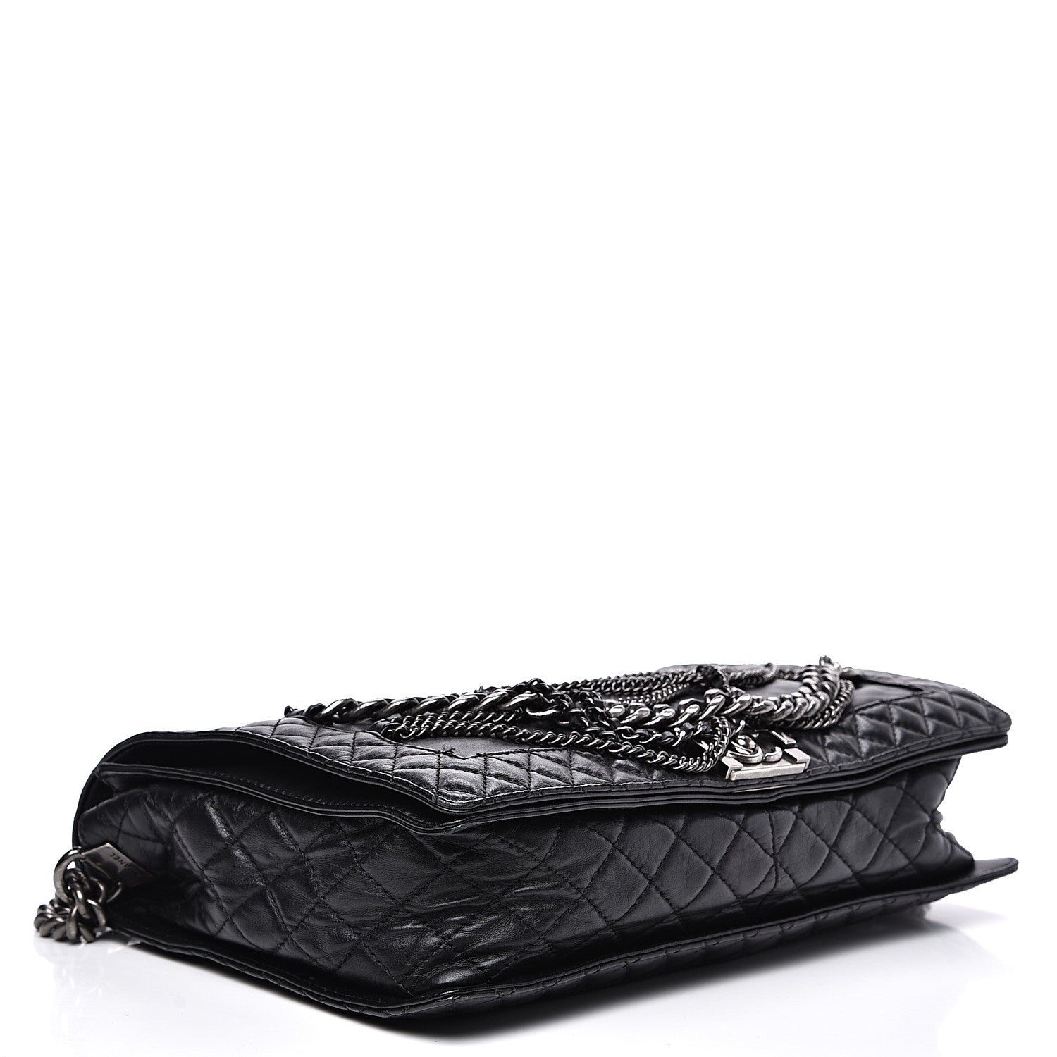 Chanel Calfskin Enchained XL Boy Flap Black 3 of 13