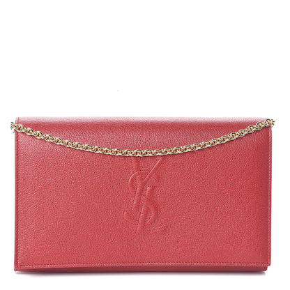 Saint Laurent Calfskin Belle de Jour Chain Clutch Rouge Orient 1 of 9