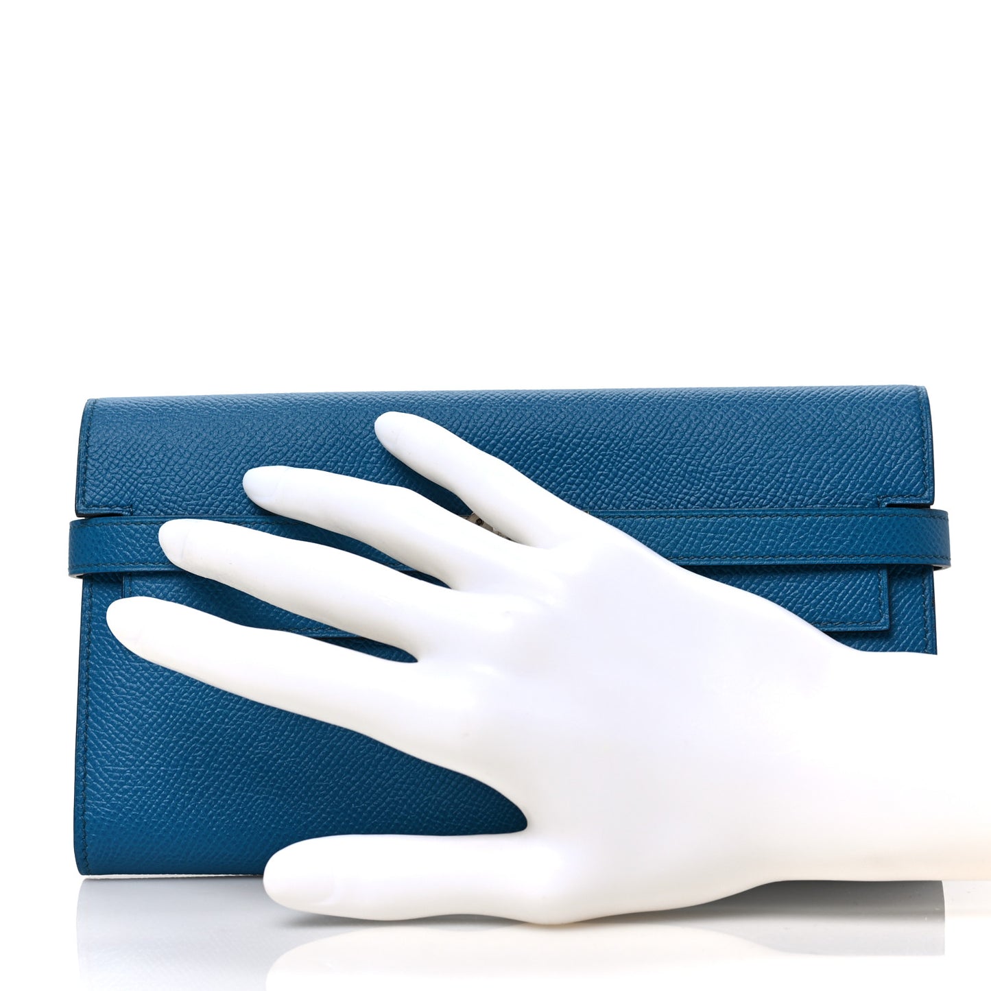 Epsom Kelly Longue Wallet Bleu Izmir