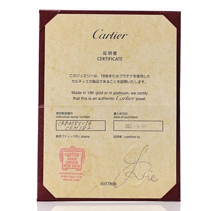 Cartier 18K White Gold 3.5mm LOVE Wedding Band Ring 56 7.5 5 of 5