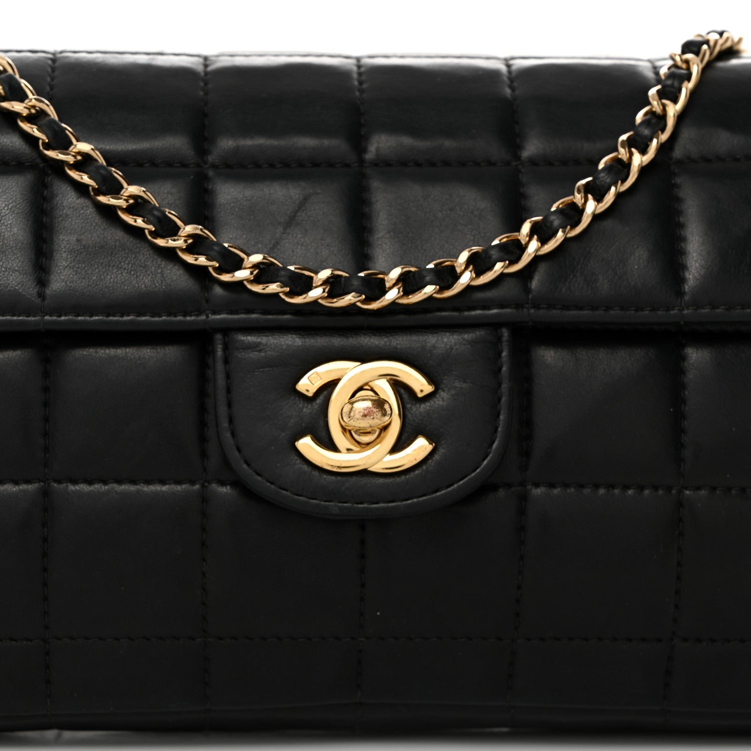 Chanel Lambskin East West Chocolate Bar Flap Black 8 of 10