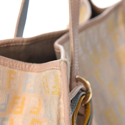 Fendi Zucchino Vitello Shopping Tote Beige Pastel Cipria 12 of 13