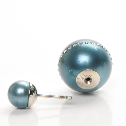 Christian Dior Crystal Mise En Dior Tribal Earrings Blue 3 of 4