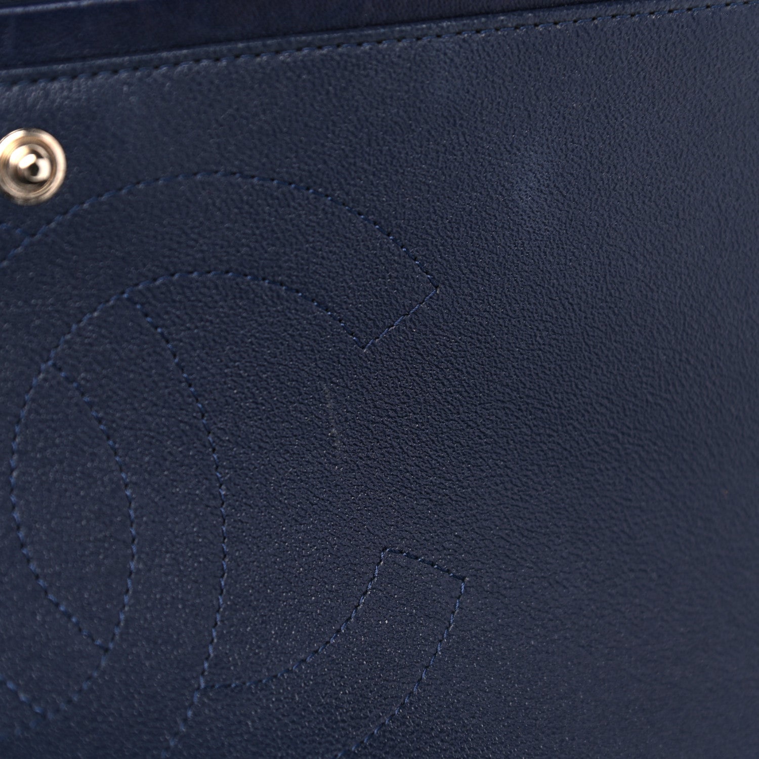 Chanel Lambskin Quilted Jumbo Double Flap Navy Blue 11 of 13