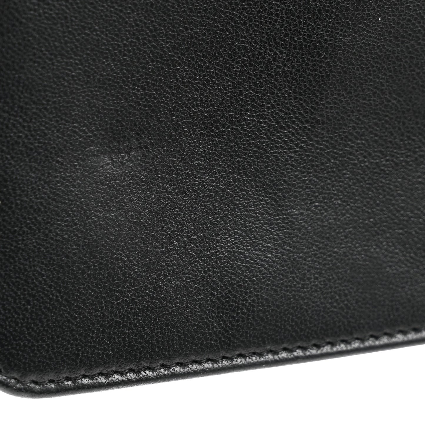 Caviar Sheepskin Chevron Quilted Vintage Mademoiselle Wallet On Chain WOC Black