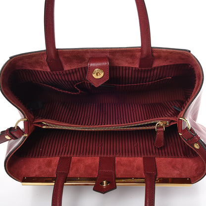 Fendi Vitello Elite Regular 2Jours Tote Rosso Scuro Ciliegia 5 of 11