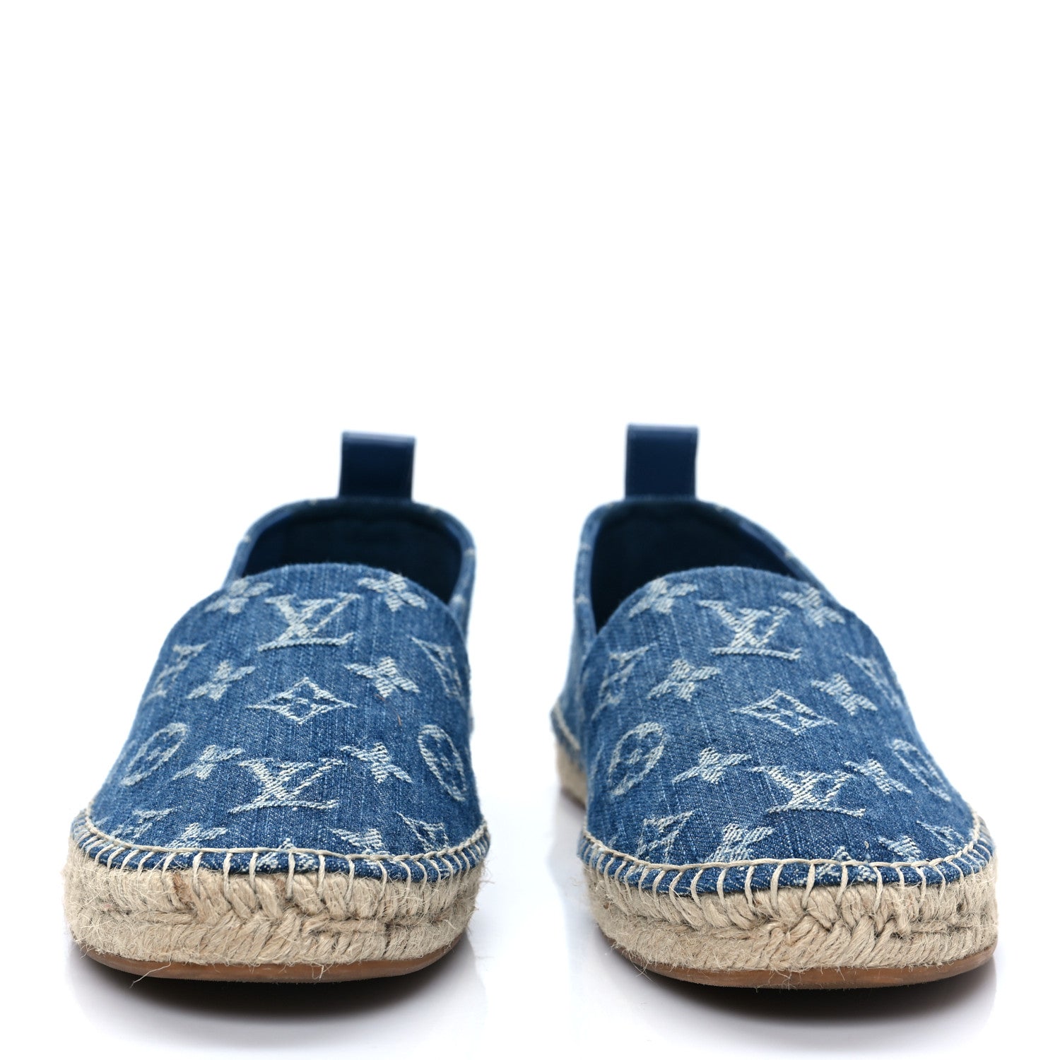 Louis Vuitton Monogram Denim Starboard Espadrille Flats 38.5 Blue 3 of 8