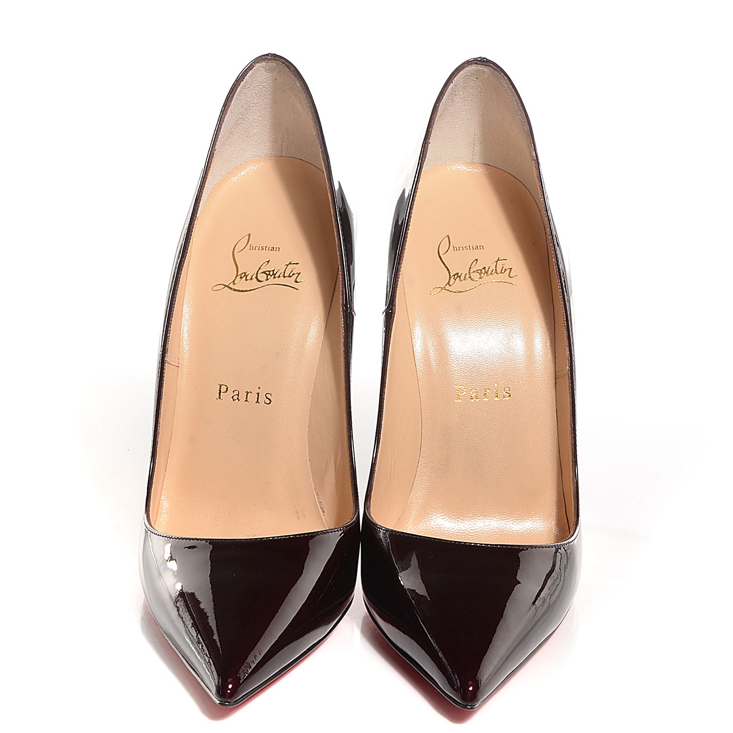 Christian Louboutin Metal Patent So Kate 120 Pumps 38 Rouge Noir 2 of 7