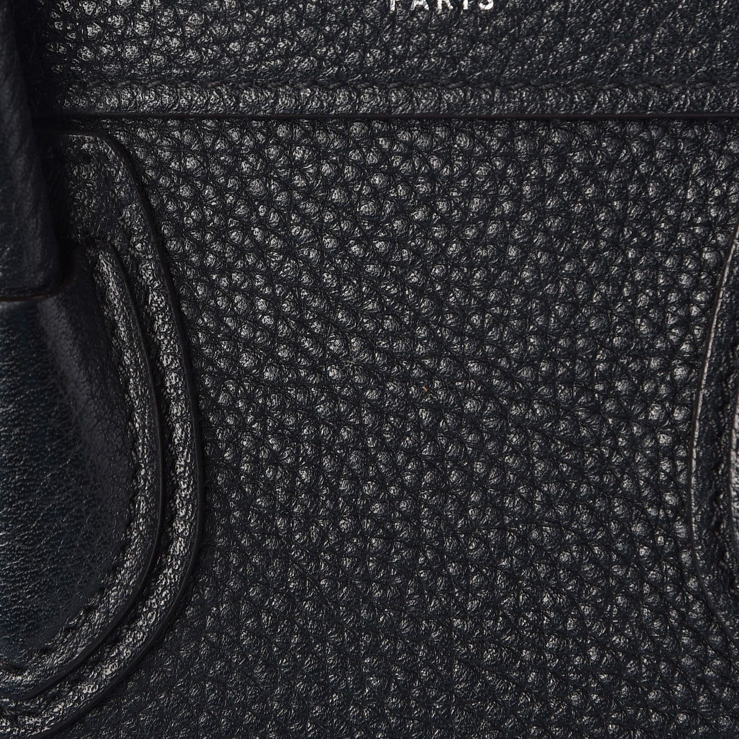 Drummed Calfskin Nano Luggage Black