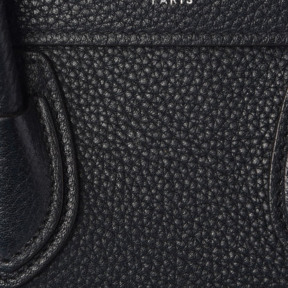 Celine Drummed Calfskin Nano Luggage Black 10 of 14