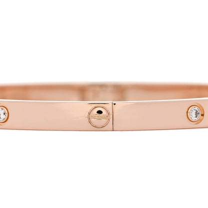 Cartier 18K Pink Gold 6 Diamond Small LOVE Bracelet 16 4 of 6