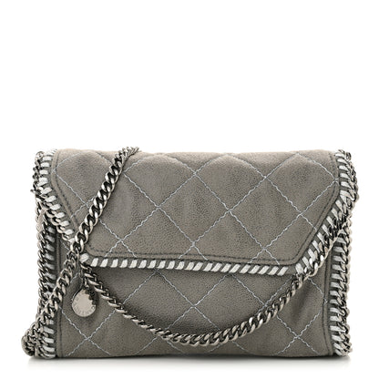 Stella McCartney Shaggy Deer Quilted Mini Falabella Tote Grey 1 of 10