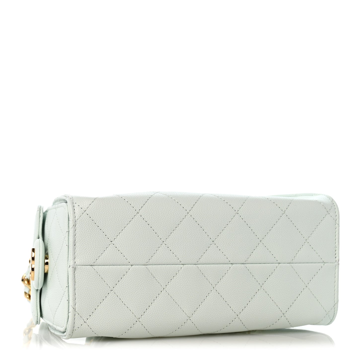 Caviar Quilted Mini Chanel 25 Handbag Light Green