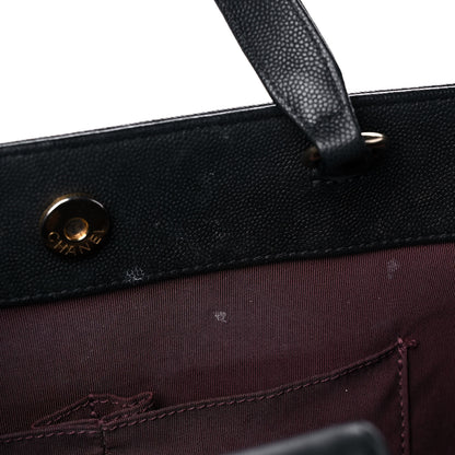 Chanel Grained Calfskin Stitched Lady Coco Top Handle Tote Black 14 of 16