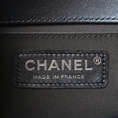 Chanel Calfskin Crystal Quilted Medium Boy Flap Charcoal 6 of 11