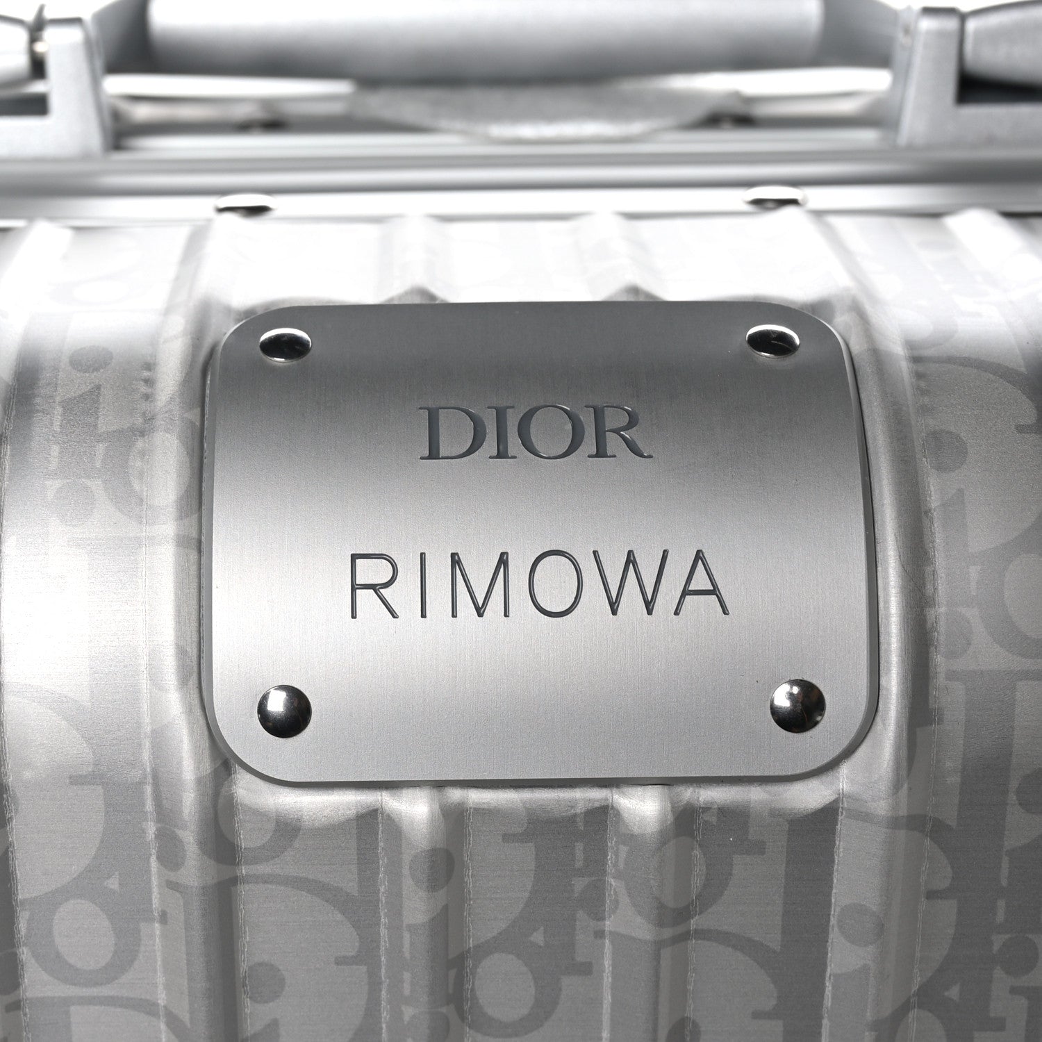 Christian Dior X RIMOWA Aluminum Gradient Cabin Luggage Silver 7 of 9