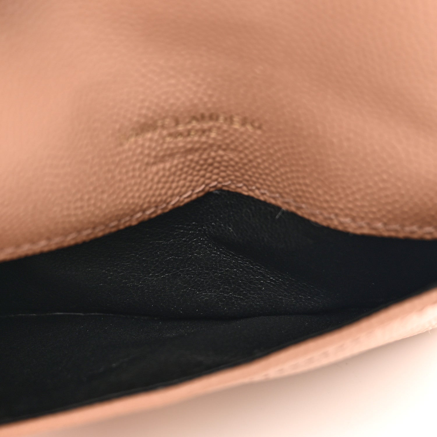 Saint Laurent Grain De Poudre Matelasse Chevron Monogram Compact Wallet Vintage Peach 5 of 7