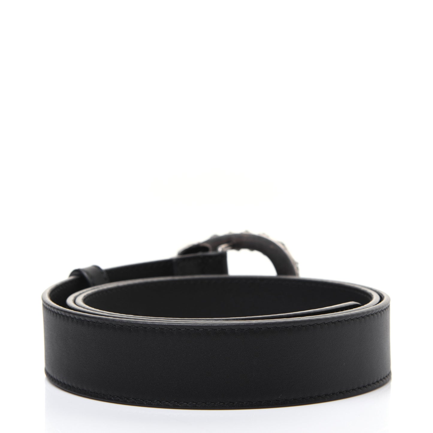 Moon Calfskin Crystal Dionysus 30mm Belt 85 34 Black Black Diamond