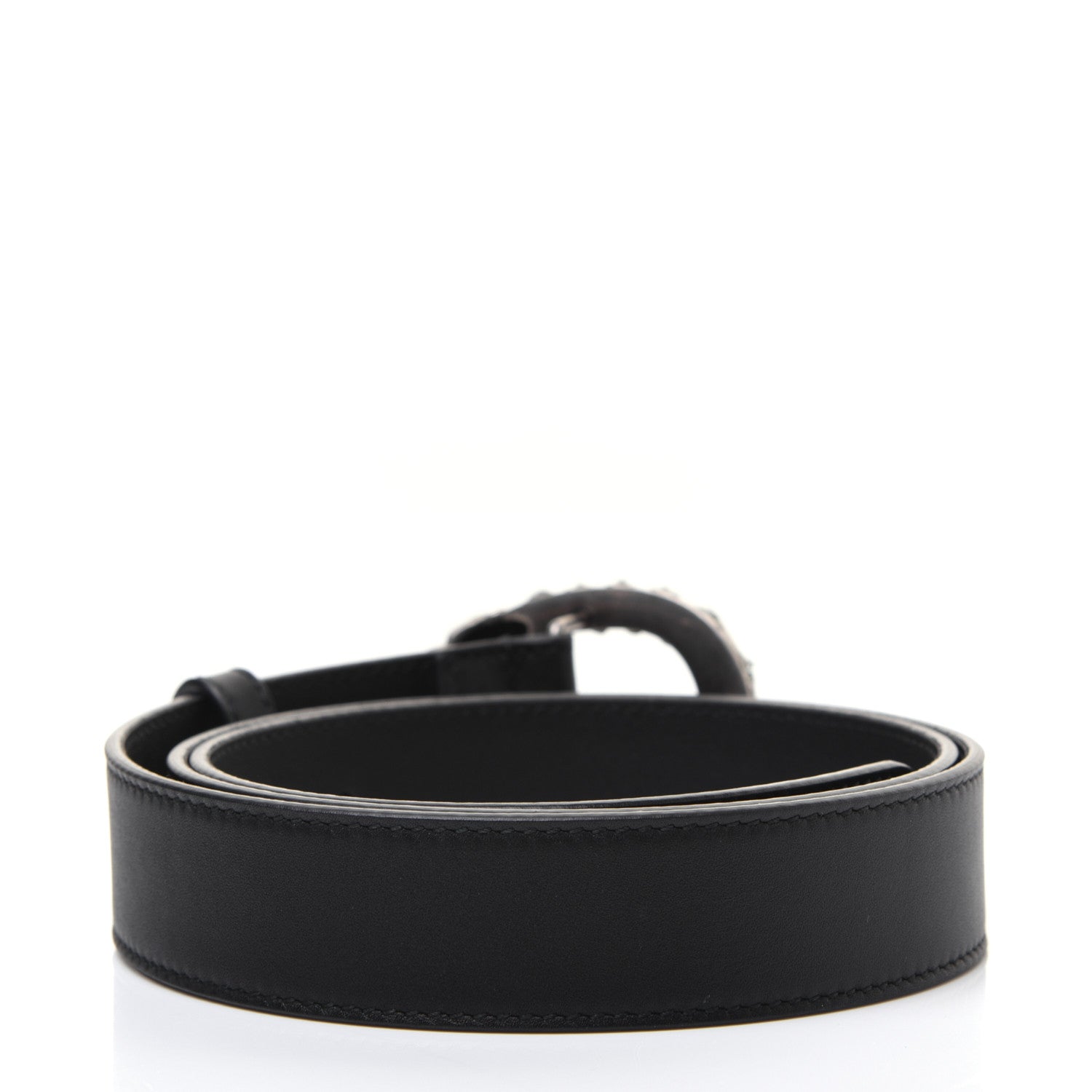 Gucci Moon Calfskin Crystal Dionysus 30mm Belt 85 34 Black Black Diamond 2 of 7