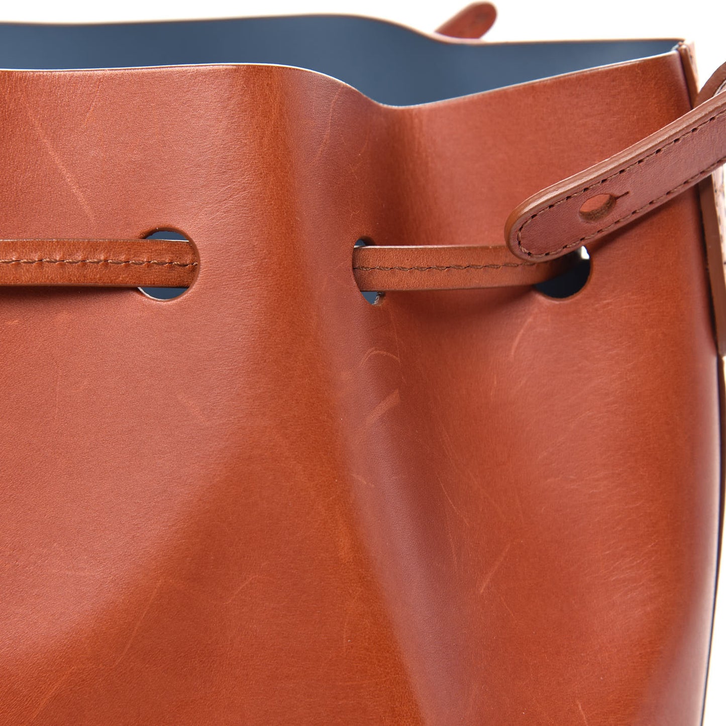 Calfskin Mini Bucket Bag Saddle