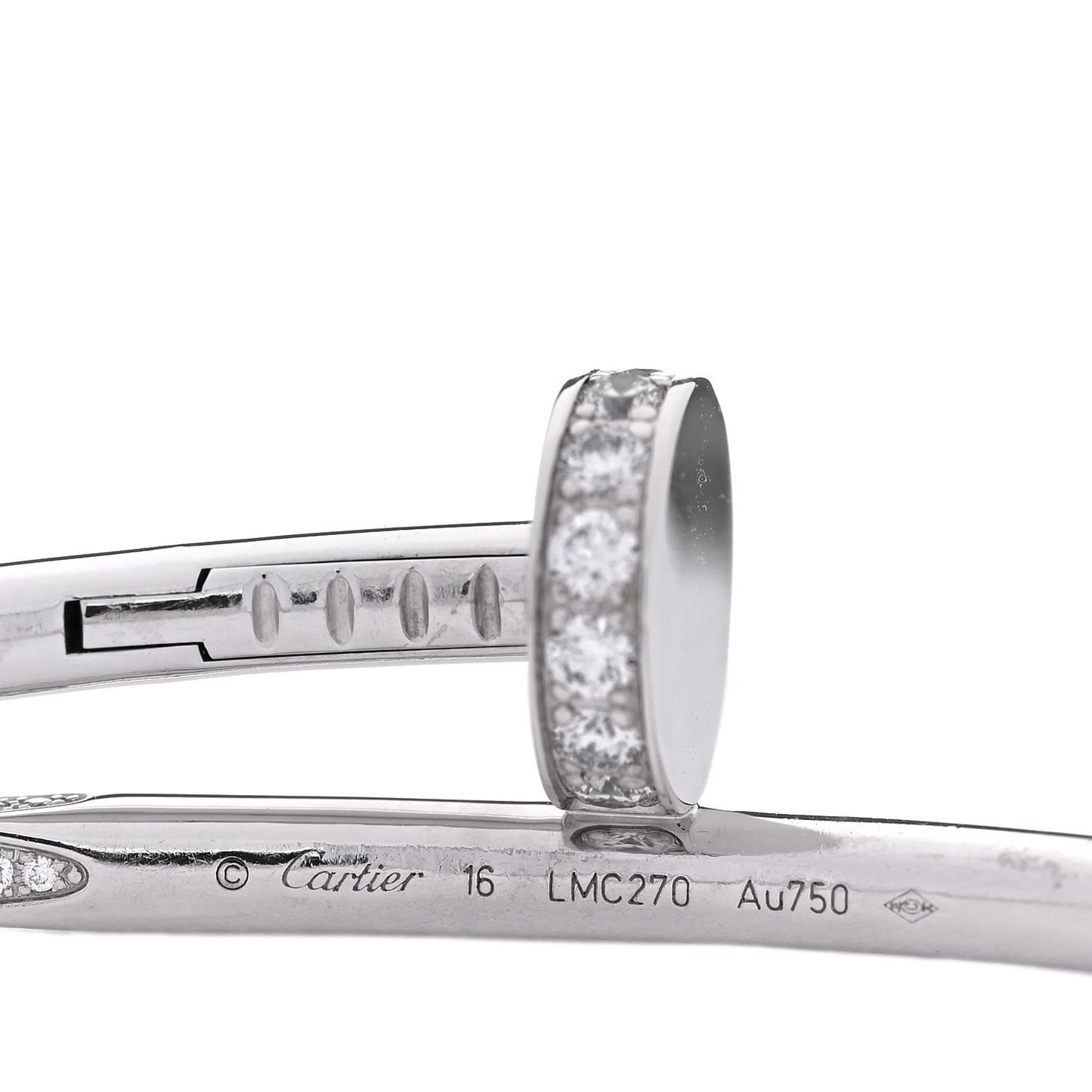 18K White Gold Diamond Juste Un Clou Bracelet 16