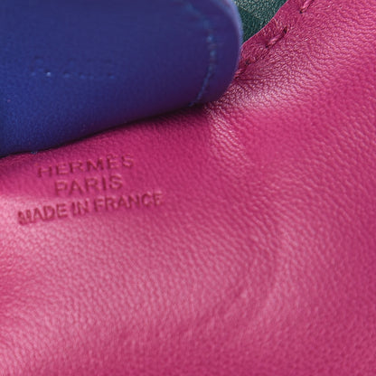 Hermes Milo Lambskin Grigri Rodeo Horse Bag Charm MM Rose Pourpre Malachite Bleu Electrique 4 of 5