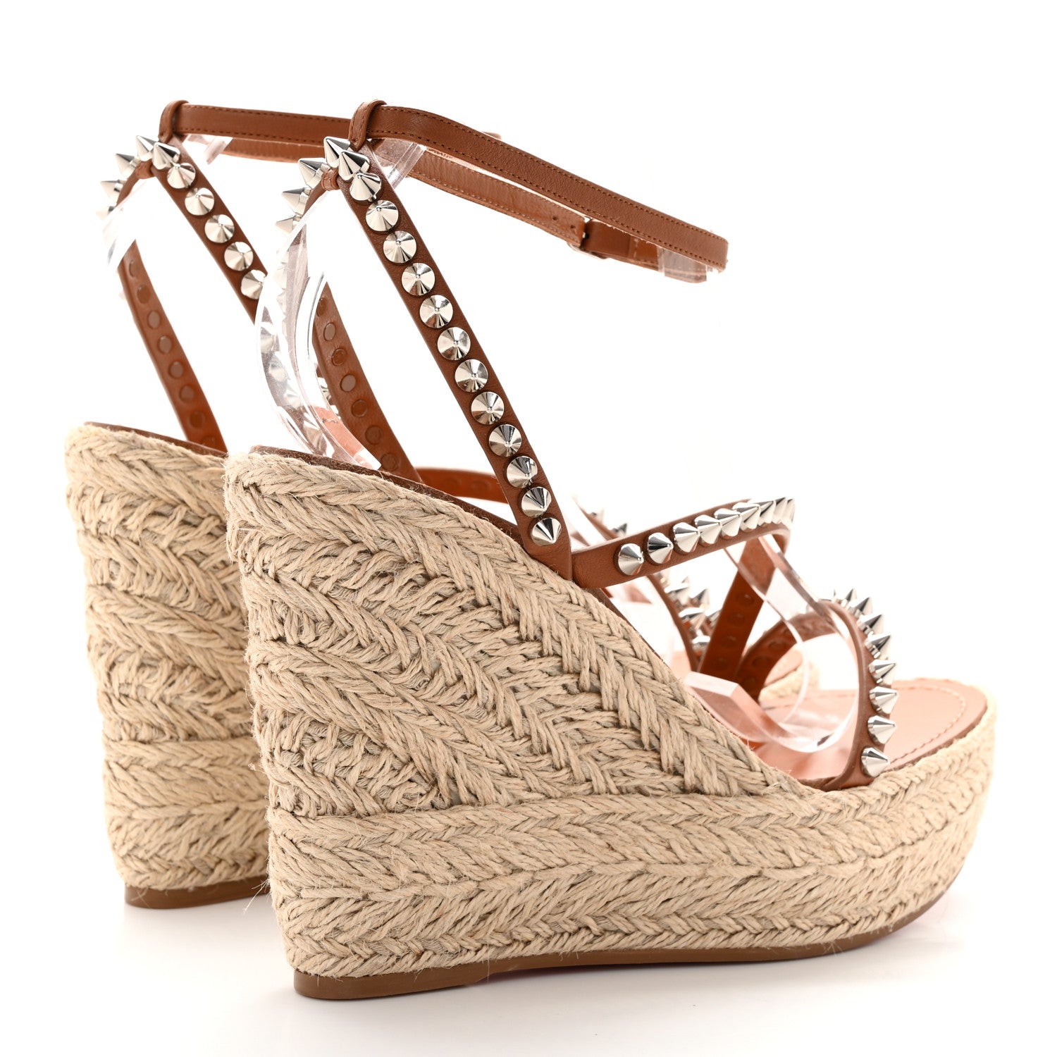 Christian Louboutin Calfskin Mafaldina 120 Wedge Sandals 41 Cuoio Natural 4 of 13