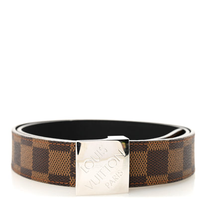 Louis Vuitton Damier Ebene LV Paris Buckle 85 34 Belt 1 of 5