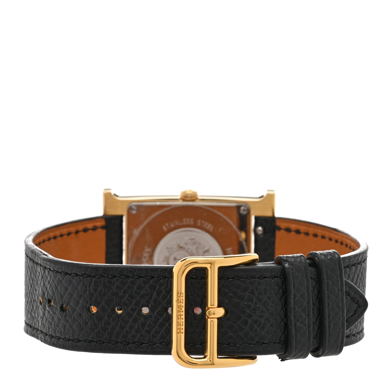 Hermes Stainless Steel Epsom 26mm Heure H Hour Quartz Watch Noir 3 of 5