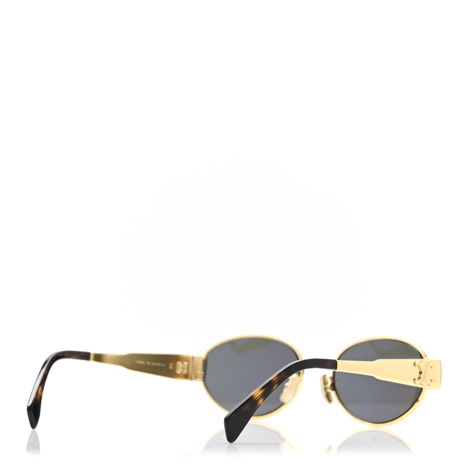 Celine Metal Triomphe 01 Sunglasses CL40235U Gold Green 4 of 7