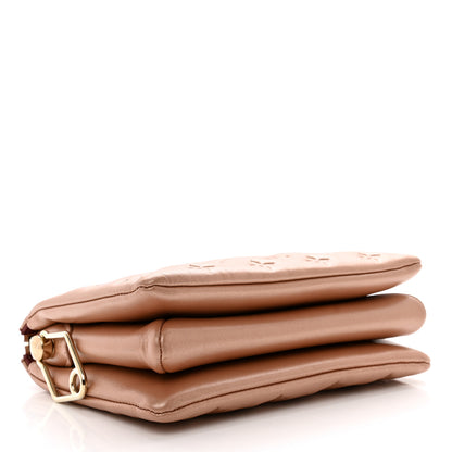 Louis Vuitton Metallic Lambskin Embossed Monogram Coussin BB Pink Gold 4 of 9