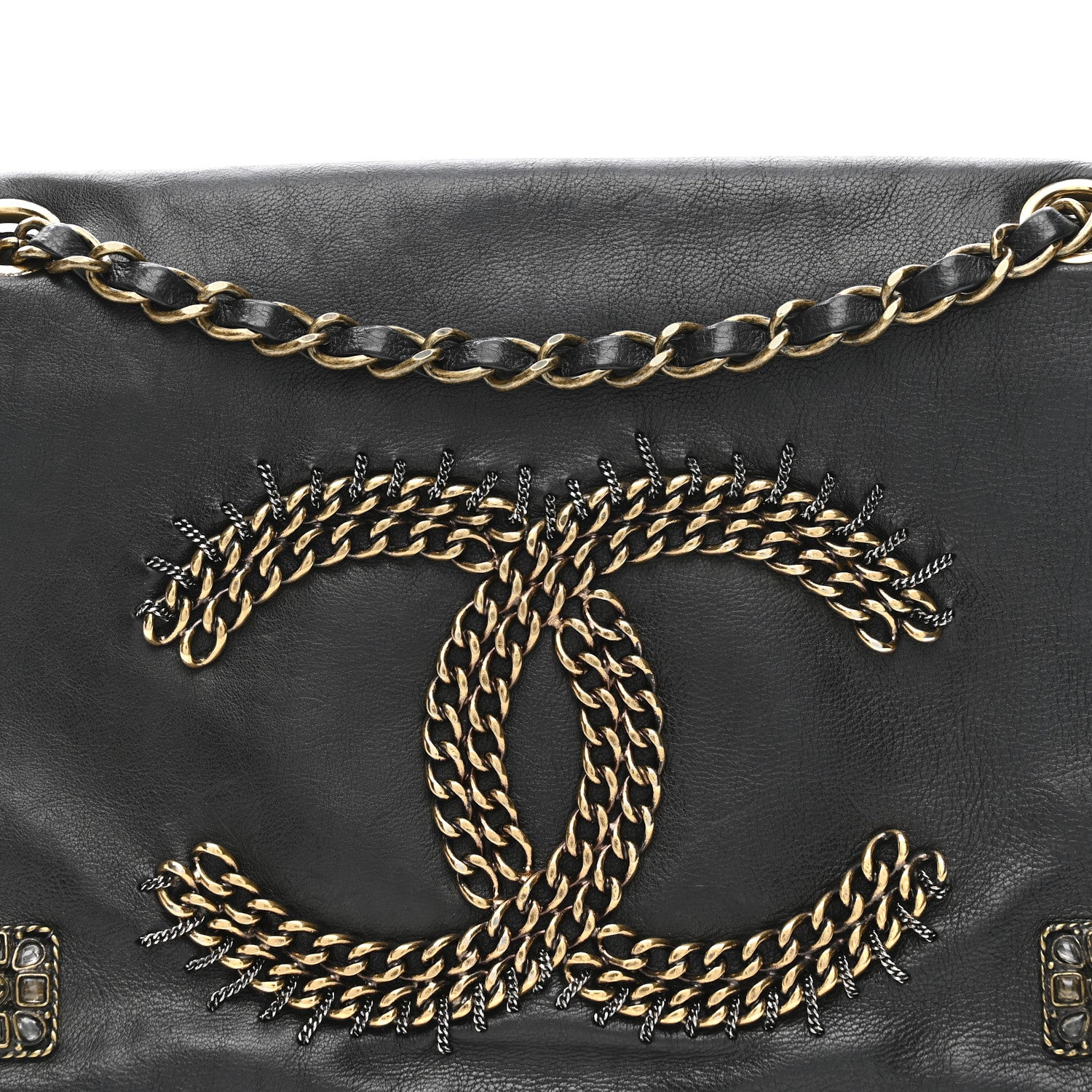 Chanel Calfskin Chain CC Byzance Flap Black 8 of 14