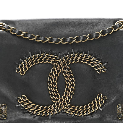 Chanel Calfskin Chain CC Byzance Flap Black 8 of 14