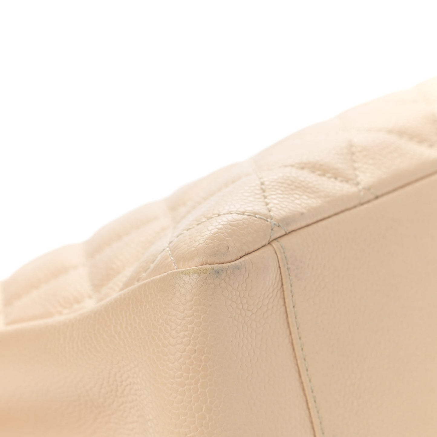 Caviar Quilted Grand Shopping Tote GST Beige Clair