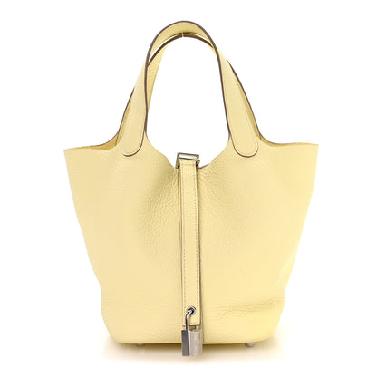Hermes Taurillon Clemence Picotin Lock 18 PM Jaune Milton 1 of 11