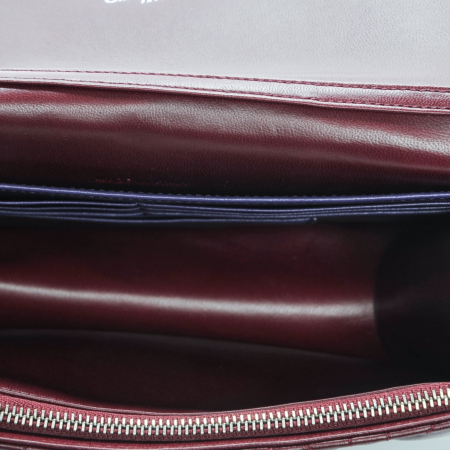 Lambskin Cannage Miss Dior Promenade Pouch Plum