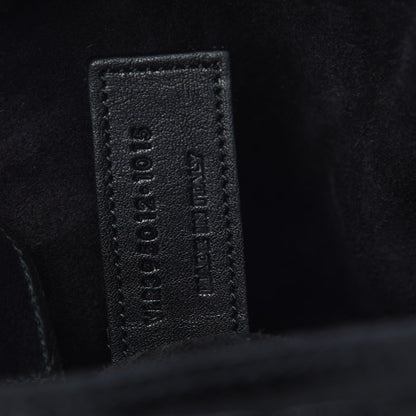 Saint Laurent Calfskin Crocodile Embossed Anita Tassed Crossbody Bag Black 7 of 7